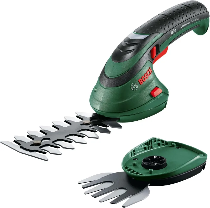 Bosch Set de Tijeras Cortacésped a Batería Isio (3.6 V, Longitud de Cuchilla 12 cm, Distancia entre Cuchillas 8 mm)