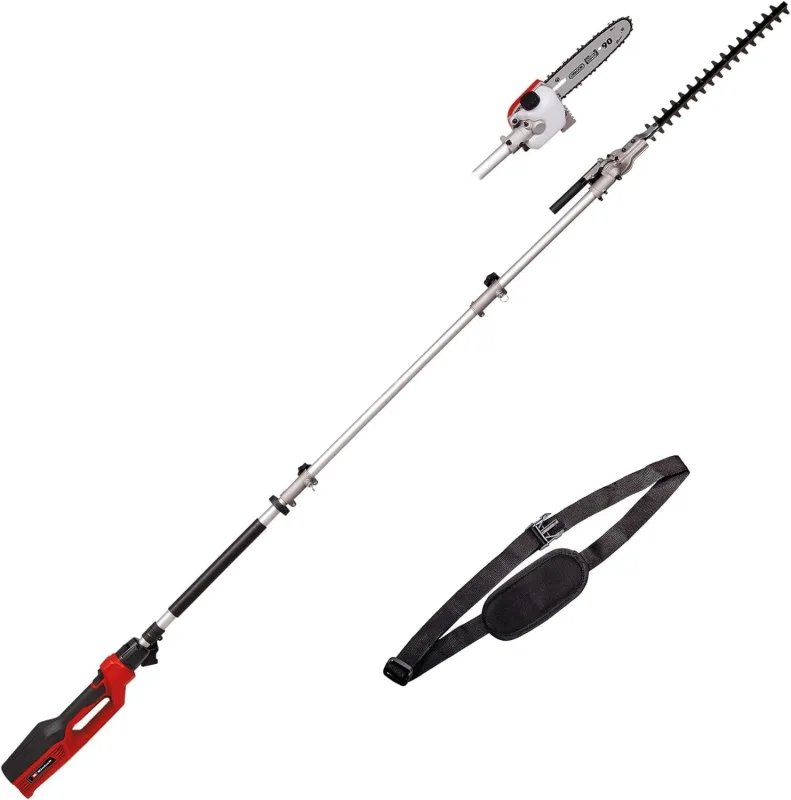 Einhell GC-HC 90/2046 T (900 W, Cutting Length 41.2 cm Hedge Trimmer, Cutting Length 18 cm Chainsaw, Handle up to 2.6 m)