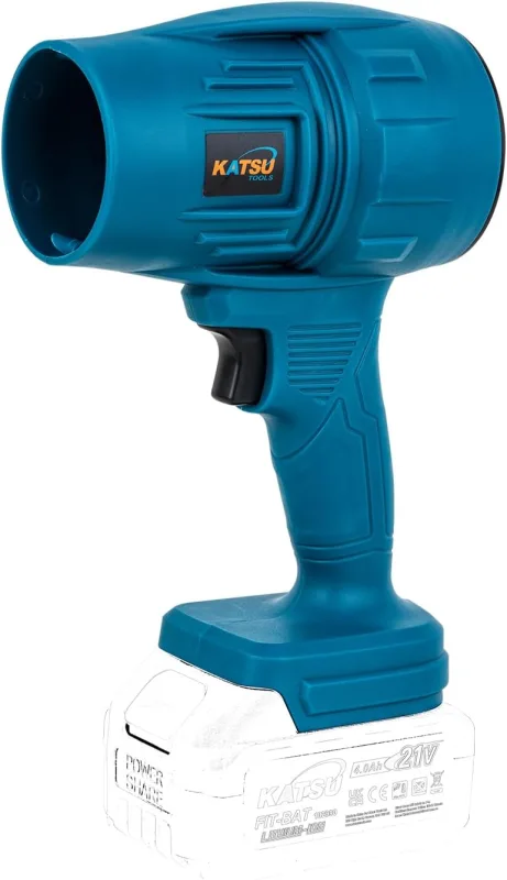 KATSU FIT-Bat Large Volume Turbo Battery Powered Compact Air Dust Leaf Blower for Construction, Lawn Care, Snow Cleaning and Car