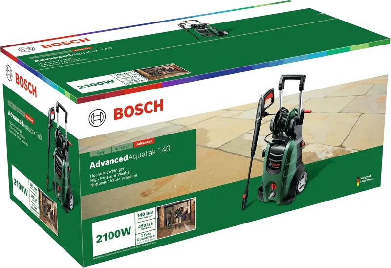 Bosch AdvancedAquatak 140 High Pressure Washer (2100 W, Boxed)