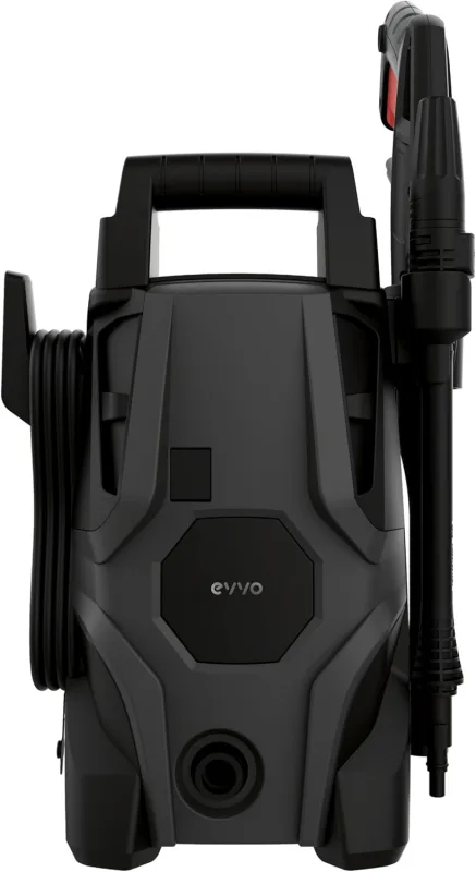 EVVO Hidrolimpiadora HL1400, 1400W, 105 Bares, 426 l/h, Manguera 3 m, Pistola Regulable, Botella de jabón, asa de Transporte, diseño Ligero y Compacto para Limpieza de Coche y hogar