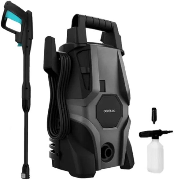 Cecotec HydroBoost 1400 Car&Garden High Pressure Electric Pressure Washer. 1400W, Home, Garden or Car, Maximum Flow Rate 408 l/h, 105 Pressure Bars, Aluminium Pump, Radius of Action 9 m