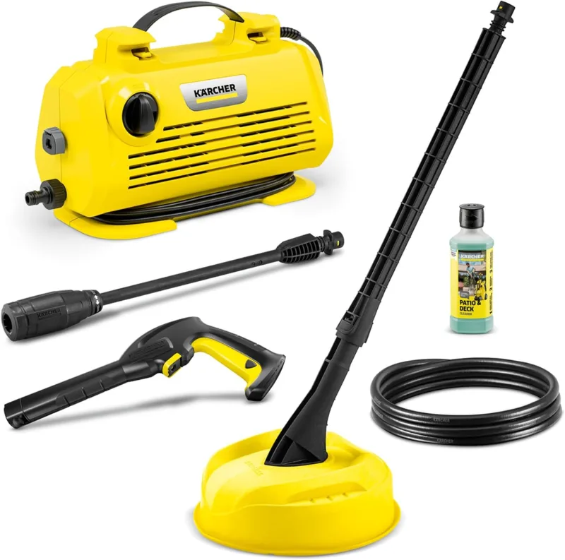 Kärcher K 2 Horizontal VPS Home Pressure Washer, Maximum Pressure 110 bar, Flow Rate: Max. 360 l/h, Surface Performance: Max. 20 m²/h, with Vario Power and HomeKit, Yellow