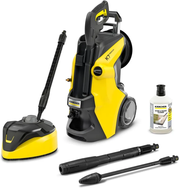 Kärcher K 7 Premium Power Home Pressure Washer, Pressure: 180 bar, Flow Rate: 600 l/h, Performance: 60 m²/h, Water Filter, Weight: 18 kg, High Pressure Gun, Turbo Nozzle, Lance, Household Kit