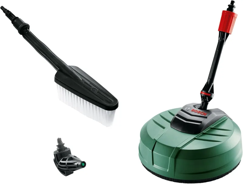 Bosch High Pressure Pressure Washer Cleaning Kit for Home and Car (with Terrace Cleaner, with Washing Brush and 90 Degree Nozzle, Box Packaging)