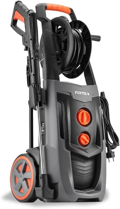 FUXTEC FX-HDR2200 Pressure Washer, 170 Bar Pressure, 450 L/H Flow Rate 2200 W, 7 m Hose, Integrated Detergent Tank