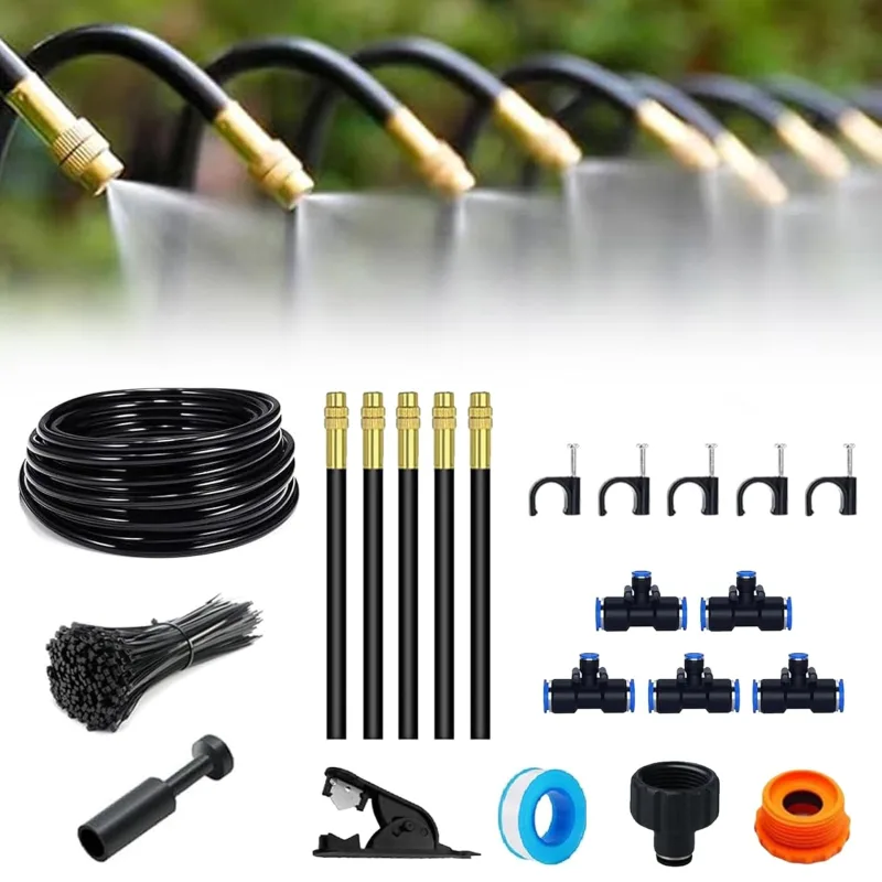 Garden Irrigation System,5M Drip Irrigation Kit,Automatic Garden Irrigation System,Drip Irrigation System,360° Automatic Irrigation Hose,for Potted Plants