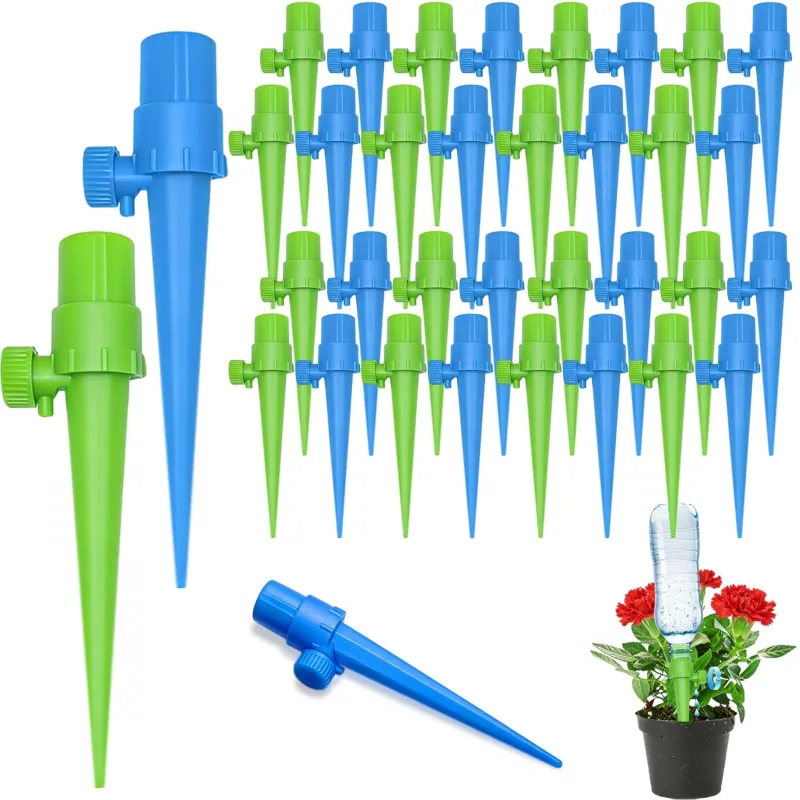 32 Pieces Automatic Drip Irrigation System for Pots, Drip Irrigation Bottle, Plant Irrigation, Drip Irrigation, for Garden Bonsai and Flowers Watering Drip Bottle (32)