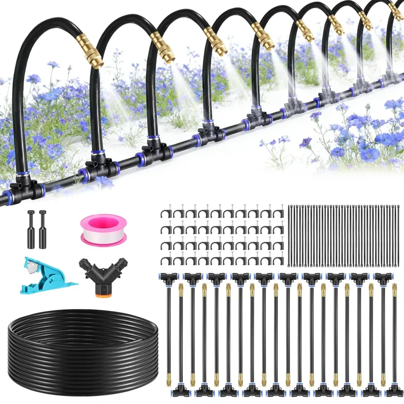 Gardena Irrigation System Irrigation System 20M with Automatic Mist Function Cooling and Irrigation Kit for Garden, Greenhouse, Terrace Balcony