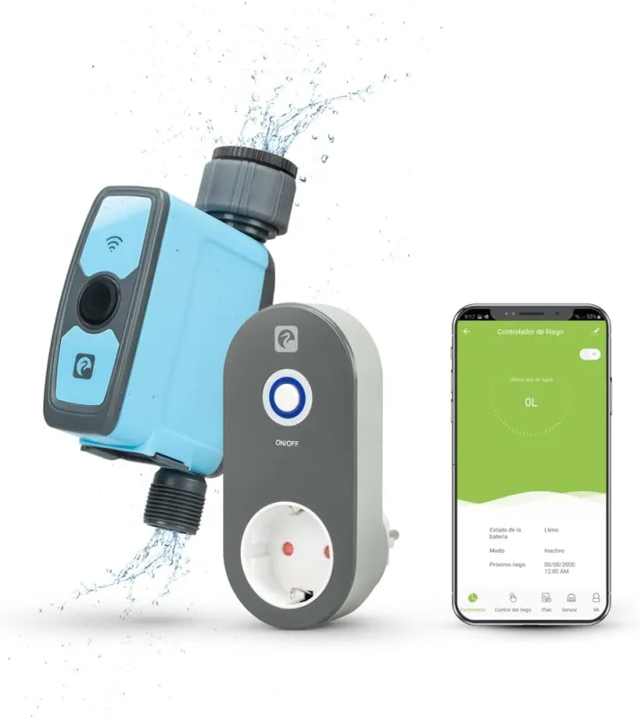 Garza Smart WiFi Automatic Irrigation Programmer with Plug Hub for Garden, Lawn, Smart Timer and Automatic Drip Irrigation System, Rain Delay for Outdoor, Indoor