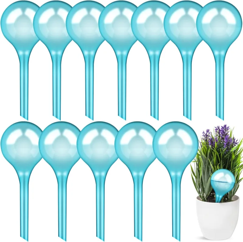 12 Piezas Bolas de Riego para Plantas, 70ml Autorriego para Macetas, Riego por Goteo para Macetas, Sistema de Riego Automático para Plantas de Interior y Exterior (13 x 5 cm)