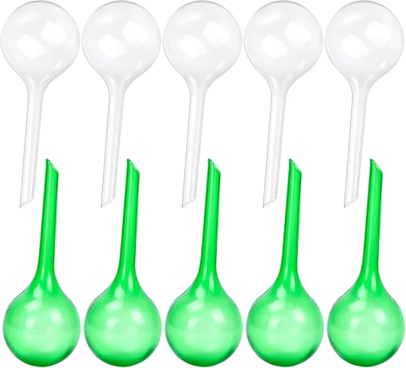 10 Pieces Rieg Balls Irrigation Globes for Pots System Irrigation Equipment Spheres Bulbs Automatic Watering Set for Pots Water Dispenser for Plants for Watering