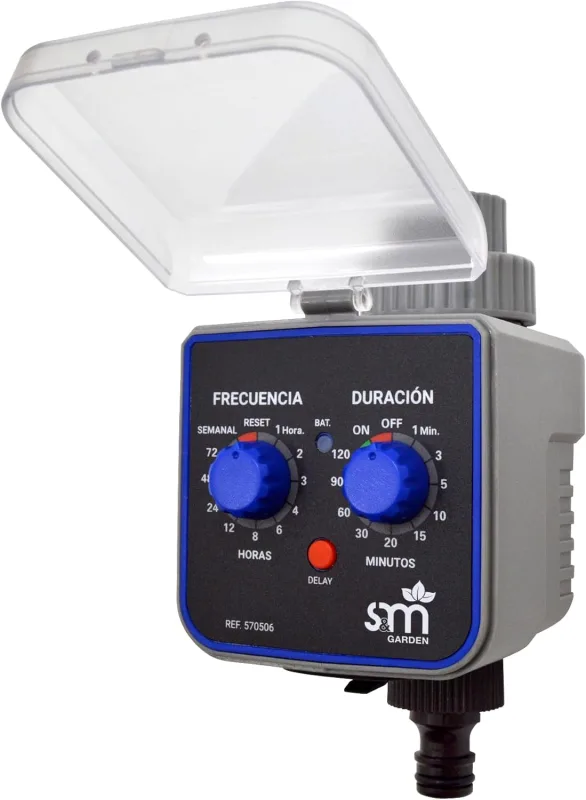 S&M 590054 H-M 1-Outlet Tap Programmer, Grey/Black, 3/4"