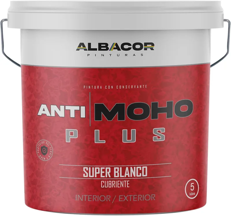 White Anti-Mould Plus Paint – 5 kg – Anticondensation Prevents the Appearance of Fungi and Mould on Walls, Ceilings, Special Bathrooms, Smooth Matt, Anti-Moisture (5 Kilos)