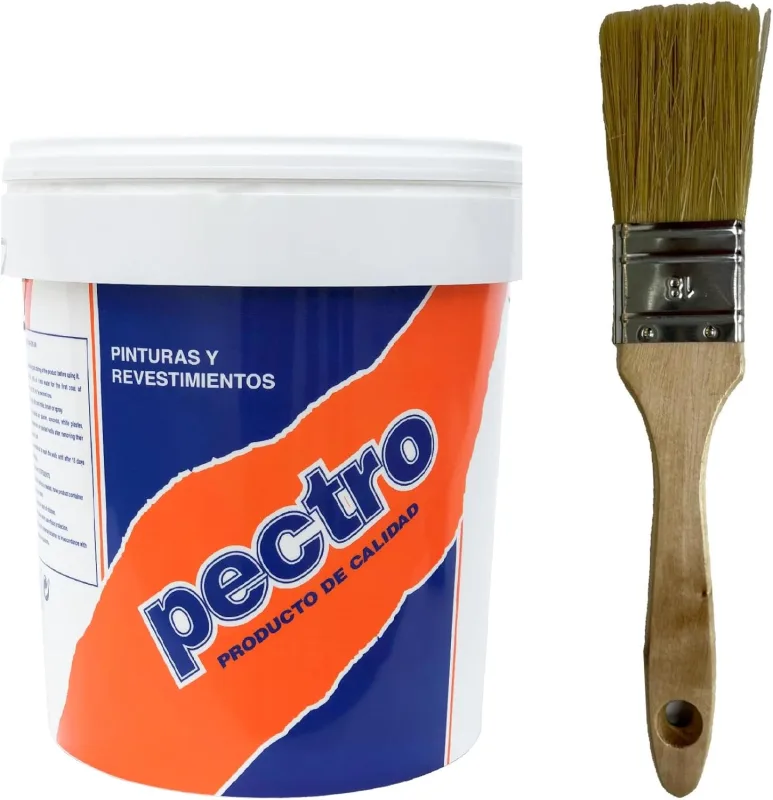 PECTRO White 750ml Anti-Moisture Paint Kit + Brush Included - Matte Interior Paint for Walls, Ceilings, Bathrooms and Wet Areas - Easy Application and High Coverage