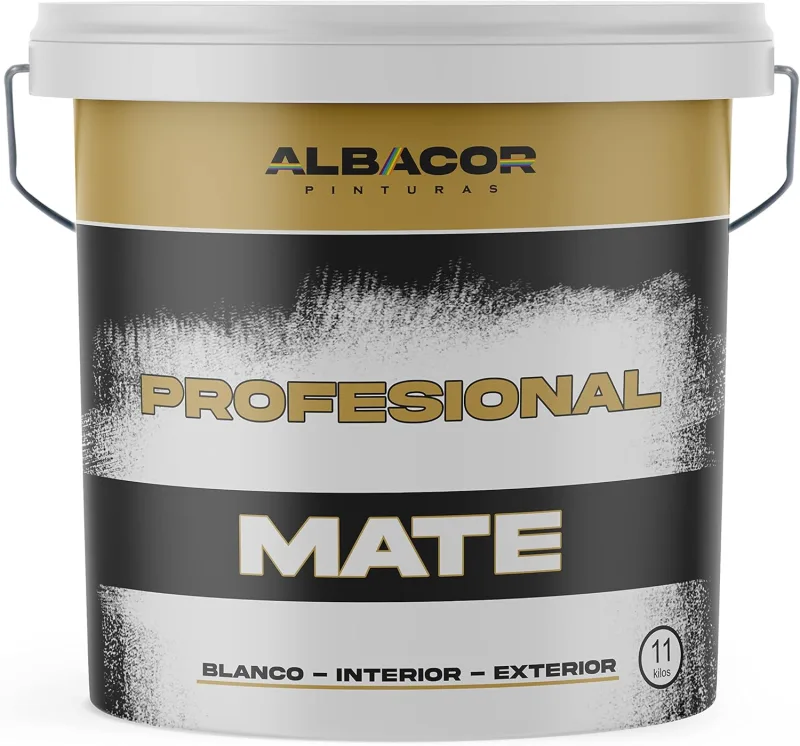 White Interior Paint -11 kg – Exterior Maximum Coverage, Matte Plastic Paint for Bathrooms, Ceilings, Facades Walls, Smooth Texture, Professional Finish (11 Kilos)
