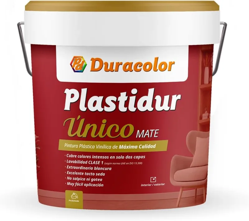 Plastidur Mate Unique Matte Plastic Paint for Interiors, Highest Quality (White, 1 Litre)
