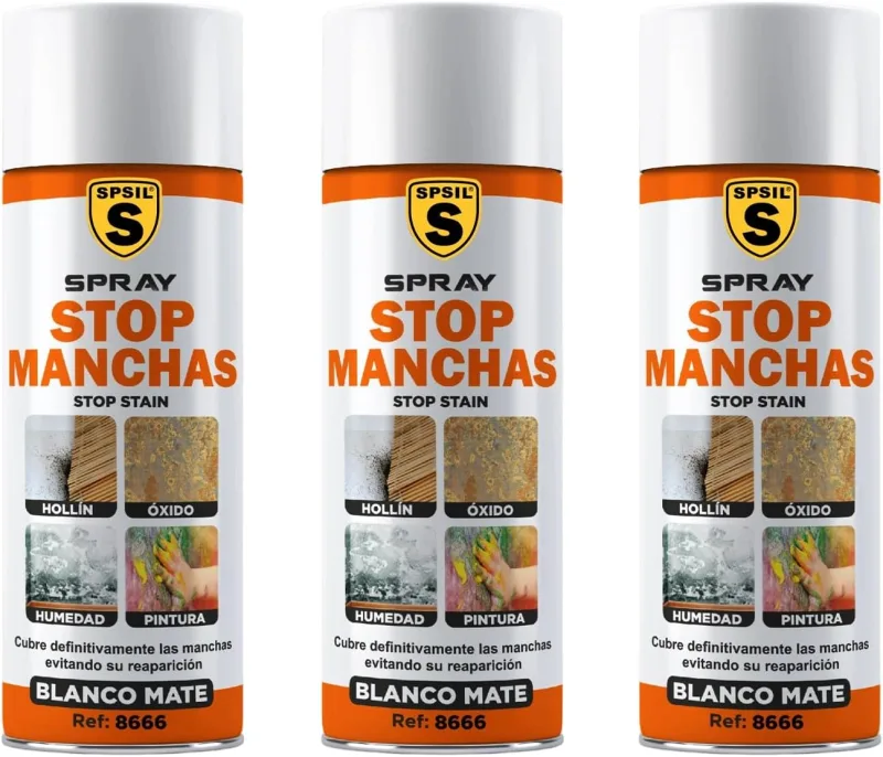 SPSIL Matt White Matt Spray Paint (Pack of 3) 200 ml, Professional Quick Drying, Easy Application on Metal Wood Plastic, Interior Exterior Ideal DIY Decoration Furniture Cars