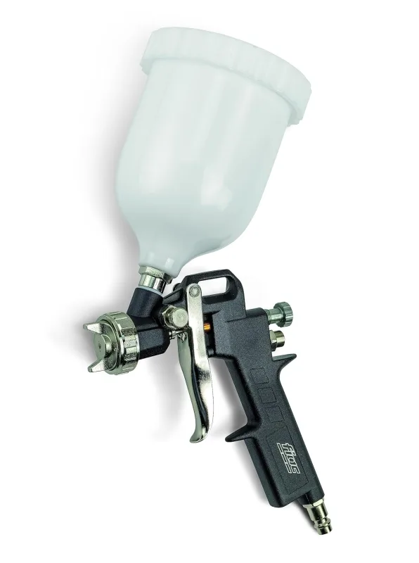 FIAC Pistola de pulverización para pintar modelo 1860, aerógrafo con depósito para pintura de 600 ml, boquilla de 1,5 mm, chorro de rosa o plano, presión máxima 4 bar