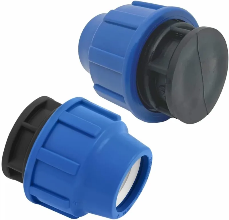 Aqua Polyethylene Pipe Connector – 20 mm Plug – PP Fittings Plug 20 mm PN16 – Plumbing Fitting for PE Pipes 80, PE100 – 2 Pieces SmartProduct