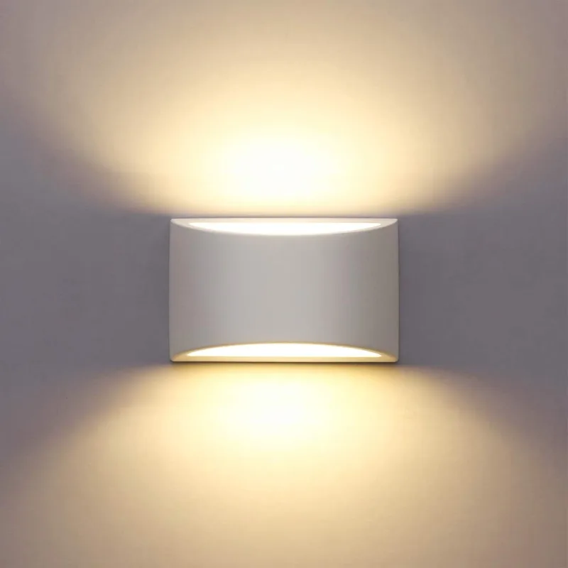 Plaster Wall Sconces 7W Warm White LED Modern Indoor Wall Lamp for Living Room, Bedroom, Hallway (Includes G9 LED Bulb)