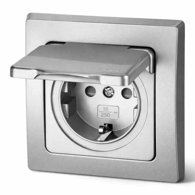 IP44 All-in-One Recessed Socket C1 Series Silver
