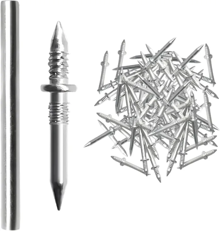 Steel Nails | Double Ended Nails 100 Pieces,Hidden Safe Screws With Sleeve Tool For Frames Furniture Wall Home Bedside Bedrooms Sofas Baseboards Wooden Chairs