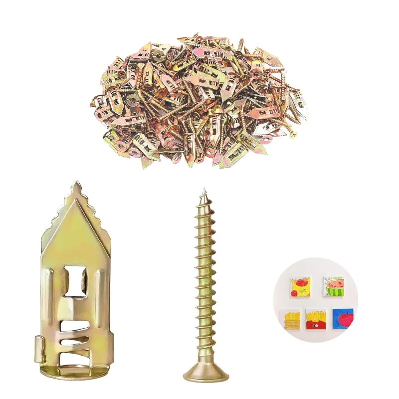 100 Pieces Self Drilling Drywall Anchors with Screws, Carbon Steel, Self-Tapping Screws, Quick and Easy Installation, No Drill Needed