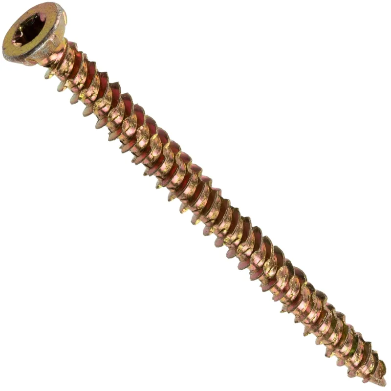 AERZETIX - C44665 - Set of 20 concrete screws Ø7.5x92 mm with star tread T30 - direct mounting without dowels - with milled head - in steel - anchor fixing wood construction