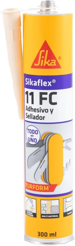 SIKA – Multi-Purpose Adhesive Putty – Sikaflex 11 FC Purform – Beige – Gasket and Glue – Polyurethane Sealant Multi-Support – Interior and Exterior – 300 ml