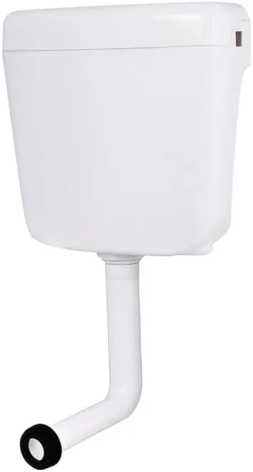 Belvit Toilet Cistern 3 to 9 L, White, Quiet and Water Saving, Water Box with Start/Stop Function, 2 Connections, Complete Set