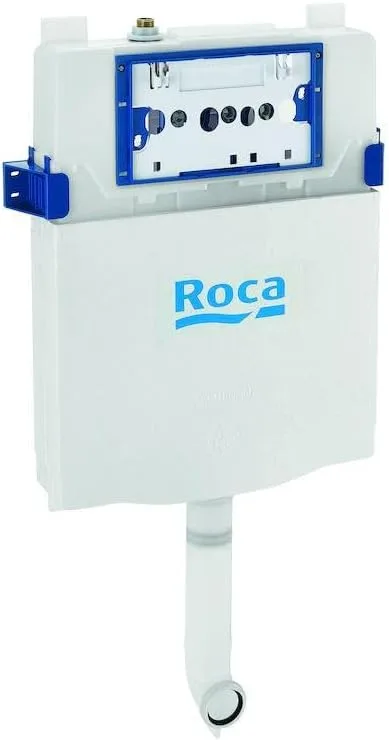 Roca A890070200 Cistern Recessed Compact Basic Tank One Compact Double Flush for Toilet High or Recessed Tank, White