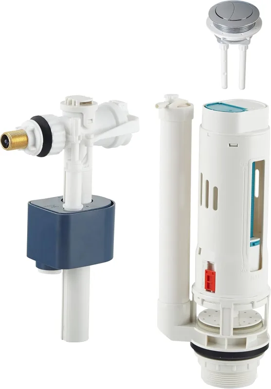 Cistern Set with Float Valve + Push Button Toilet Mechanism 3/6 L | Complete Double Flush System | Easy Installation | NOYON & THIEBAULT