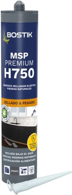 BOSTIK MSP H750 PREMIUM Anthracite, Professional Adhesive-Sealant, High Strength, Elastic and Durable Sealing, Sustainable, Indoor and Outdoor, Cartridge 290 ml