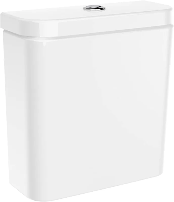 Roca, The Gap,ROUND - Dual Flush Cistern 4.5/3 Liter with Bottom Feed for Toilet, White, 365 mm x 150 mm x 390 mm, A3410N0000