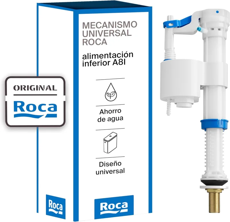 Roca COMPACT – Bottom Feed Mechanism with Metal Thread | Quick and Quiet Filling for Cisterns | Side Installation, High Strength and Universal Compatibility