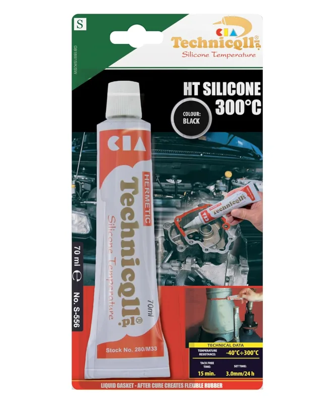 High Temperature Silicone Sealant Adhesive Black 70ml Heat Resistant up to 300 Degrees