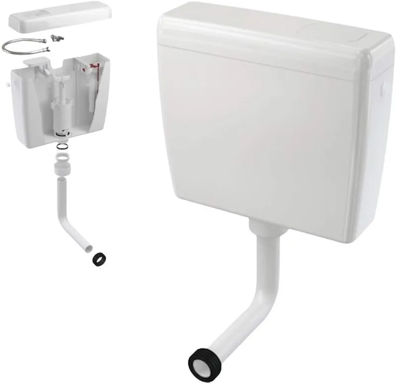 Toilet Cistern 6 - 9 Litres White with Stop/Save Button