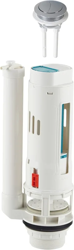 Toilet Mechanism with Push Button 3/6 L | Double Flush System for Water Saving | Compatible with Standard Cisterns | Easy Installation | NOYON & THIEBAULT