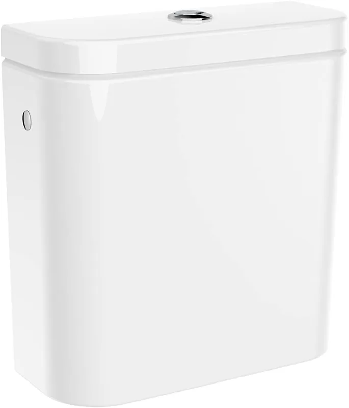 Roca, The Gap,ROUND - Dual Flush Cistern 4.5/3 Liter with Side Feed for Toilet, White, 365 mm x 150 mm x 390 mm, A3410N1000