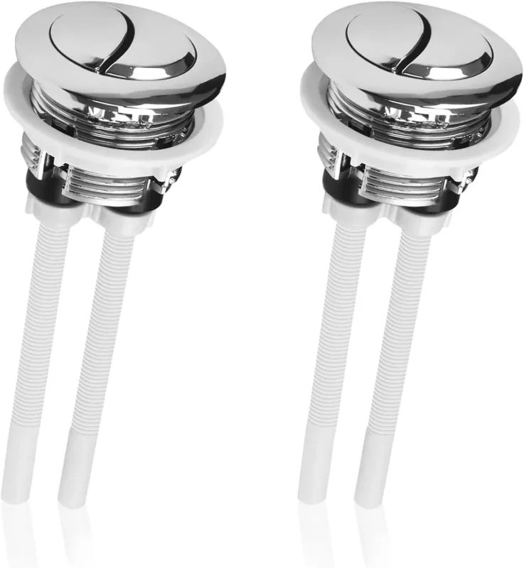 2 Pieces Double Push Button for Cistern WC Button Replacement Double Flush 38 mm for Toilet Water Toilet Tank Button for Bathroom Toilet Bathroom (38 mm)