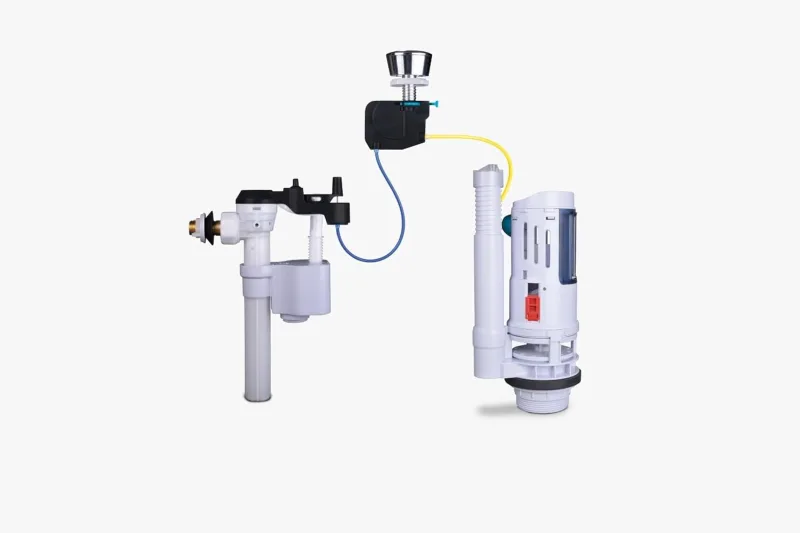 Leak-proof. Flush and fill mechanism for universal toilet/toilet cistern, with cable, double flushing and automatic leak closure. (Lateral filling (Ref. 0122402))