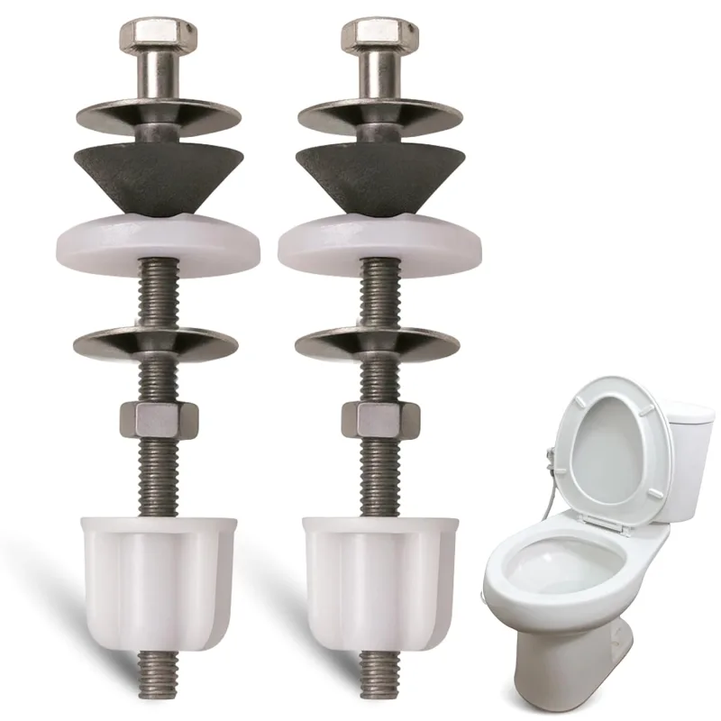 Low Toilet Cistern Screw, Fixing Kit for Toilet/Cistern, Bolts for WC Water Tank, Stainless Steel, Bolt Size 74 x 8 mm, Pack of 2 Screws