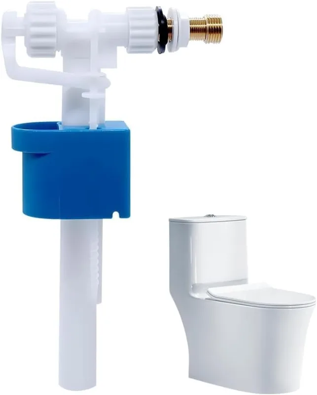 Universal Filling Valve, Cistern Filling Valve G3/8" and G1/2" Inch Brass Connection Mechanism Buoy Cistern Float Rock for Toilet