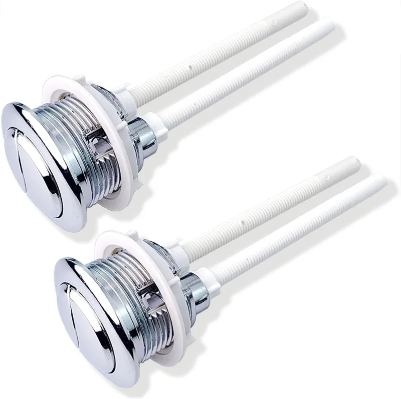 2 Pieces Double Flush Buttons for Toilet, 38 mm Standard Toilet Tank Buttons, for Cistern WC Button Double Flush Replacement