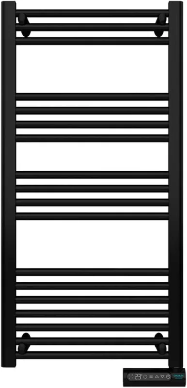 Cecotec ReadyWarm 9200 Smart Towel Black Electric Heated Towel Rail Low Consumption Radiator. 750 W, LED Display, Touch Control, Timer, 3 Modes, Security Systems