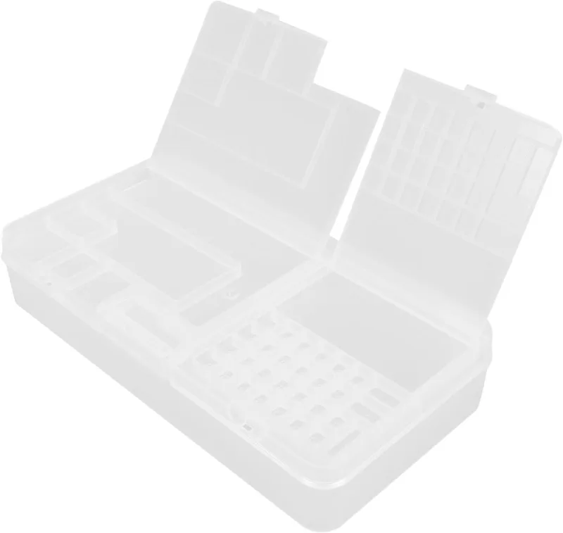 Cabilock Caja Organizadora de Plástico Pequeña para Tornillos y Piezas Electrónicas, Organizador para Reparación de Teléfonos y Almacenamiento de Componentes en Taller