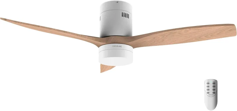 Cecotec Energysilence Aero 5600 Classic Ceiling Fan with LED Light, 40 W, DC Motor, Diameter 132 cm, 18 W LED Lamp, Timer, 6 Speeds, Remote Control, Summer/Winter Function