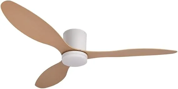 BEL AIR HOME - MISTRAL Ceiling Fan with DC Motor, 132 cm, LED Light 24W, 6 Air Speeds and 3 Light Temperatures, Remote Control Included (BEECH WHITE)