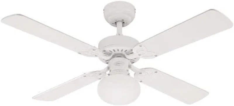 Westinghouse Lighting Vegas Ceiling Fan, Metal, White Finish with Reversible Blades in White/White Pine